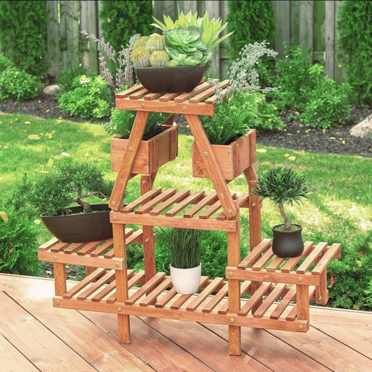 33 cm x 88 cm x 81 cm 4-Tier Pot Holders Plant Stand