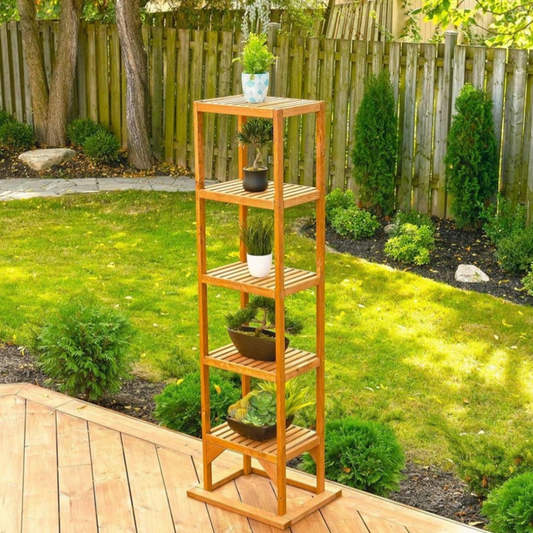 50 cm x 38 cm x 160 cm solid wood 5-Shelf Tower Plant Stand